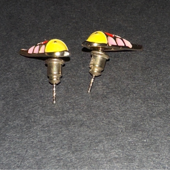 Tiny Colorful Enamel Bird Shaped Stud Earrings NWT - Picture 2 of 2